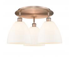 Innovations Lighting 516-3C-AC-GBD-91 - Bristol - 3 Light - 21 inch - Antique Copper - Flush Mount