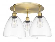 Innovations Lighting 516-3C-BB-GBD-92 - Bristol - 3 Light - 21 inch - Brushed Brass - Flush Mount