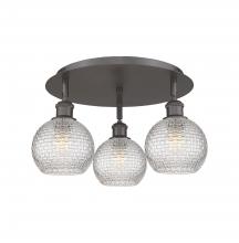 Innovations Lighting 516-3C-OB-G122C-6CL - Athens - 3 Light - 18 inch - Oil Rubbed Bronze - Flush Mount