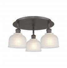 Innovations Lighting 516-3C-OB-G411 - Dayton - 3 Light - 17 inch - Oil Rubbed Bronze - Flush Mount