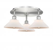 Innovations Lighting 516-3C-SN-G131 - Orwell - 3 Light - 20 inch - Satin Nickel - Flush Mount