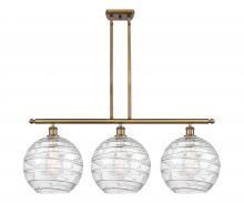 Innovations Lighting 516-3I-BB-G1213-12 - Athens Deco Swirl - 3 Light - 39 inch - Brushed Brass - Cord hung - Island Light