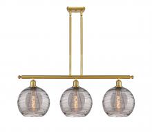 Innovations Lighting 516-3I-SG-G1213-10SM - Athens Deco Swirl - 3 Light - 37 inch - Satin Gold - Cord hung - Island Light