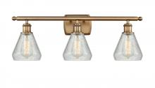 Innovations Lighting 516-3W-BB-G275 - Conesus - 3 Light - 26 inch - Brushed Brass - Bath Vanity Light