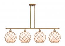 Innovations Lighting 516-4I-BB-G121-10RB - Farmhouse Rope - 4 Light - 48 inch - Brushed Brass - Cord hung - Island Light