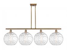 Innovations Lighting 516-4I-BB-G1215-12 - Athens Water Glass - 4 Light - 50 inch - Brushed Brass - Stem Hung - Island Light