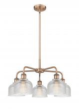 Innovations Lighting 516-5CR-AC-G412 - Dayton - 5 Light - 24 inch - Antique Copper - Chandelier