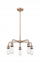 Innovations Lighting 516-5CR-AC - Ballston - 5 Light - 18 inch - Antique Copper - Chandelier