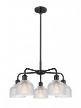 Innovations Lighting 516-5CR-BK-G412 - Dayton - 5 Light - 24 inch - Matte Black - Chandelier