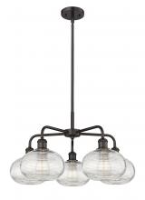 Innovations Lighting 516-5CR-OB-G555-8CL - Ithaca - 5 Light - 26 inch - Oil Rubbed Bronze - Chandelier