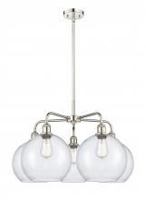 Innovations Lighting 516-5CR-PN-G124-10 - Athens - 5 Light - 28 inch - Polished Nickel - Chandelier