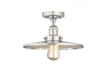 Innovations Lighting 517-1CH-PC-MFR-PC-12 - Railroad - 1 Light - 12 inch - Polished Chrome - Semi-Flush Mount