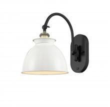 Innovations Lighting 518-1W-BAB-M14-W - Adirondack - 1 Light - 8 inch - Black Antique Brass - Sconce