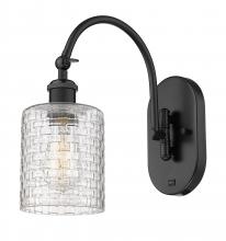 Innovations Lighting 518-1W-BK-G112C-5CL - Cobbleskill - 1 Light - 5 inch - Matte Black - Sconce