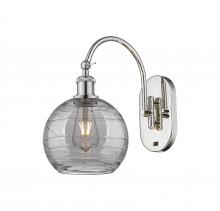 Innovations Lighting 518-1W-PN-G1213-8SM - Athens Deco Swirl - 1 Light - 8 inch - Polished Nickel - Sconce