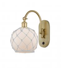 Innovations Lighting 518-1W-SG-G121-8RW - Farmhouse Rope - 1 Light - 8 inch - Satin Gold - Sconce