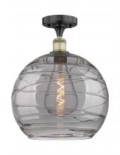 Innovations Lighting 616-1F-BAB-G1213-14SM - Athens Deco Swirl - 1 Light - 14 inch - Black Antique Brass - Semi-Flush Mount