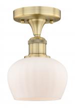 Innovations Lighting 616-1F-BB-G91 - Fenton - 1 Light - 7 inch - Brushed Brass - Semi-Flush Mount