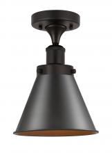 Innovations Lighting 616-1F-OB-M13-OB - Appalachian - 1 Light - 8 inch - Oil Rubbed Bronze - Semi-Flush Mount