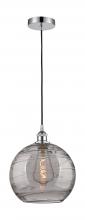 Innovations Lighting 616-1P-PC-G1213-12SM - Athens Deco Swirl - 1 Light - 12 inch - Polished Chrome - Cord hung - Mini Pendant