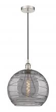 Innovations Lighting 616-1P-PN-G1213-14SM - Athens Deco Swirl - 1 Light - 14 inch - Polished Nickel - Cord hung - Pendant