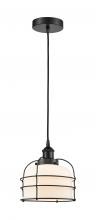 Innovations Lighting 616-1PH-BK-G71-CE - Bell Cage - 1 Light - 9 inch - Matte Black - Mini Pendant