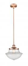 Innovations Lighting 616-1S-AC-G542 - Oxford - 1 Light - 12 inch - Antique Copper - Cord hung - Mini Pendant