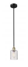 Innovations Lighting 616-1S-BAB-G112C-5CL - Cobbleskill - 1 Light - 5 inch - Black Antique Brass - Cord hung - Mini Pendant