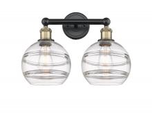 Innovations Lighting 616-2W-BAB-G556-8CL - Rochester - 2 Light - 17 inch - Black Antique Brass - Bath Vanity Light