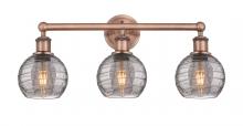 Innovations Lighting 616-3W-AC-G1213-6SM - Athens Deco Swirl - 3 Light - 24 inch - Antique Copper - Bath Vanity Light