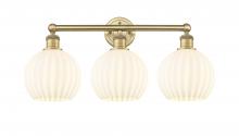 Innovations Lighting 616-3W-BB-G1217-8WV - White Venetian - 3 Light - 26 inch - Brushed Brass - Bath Vanity Light