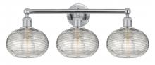 Innovations Lighting 616-3W-PC-G555-8CL - Ithaca - 3 Light - 26 inch - Polished Chrome - Bath Vanity Light