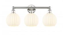 Innovations Lighting 616-3W-PN-G1217-8WV - White Venetian - 3 Light - 26 inch - Polished Nickel - Bath Vanity Light