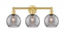 Innovations Lighting 616-3W-SG-G1213-8SM - Athens Deco Swirl - 3 Light - 26 inch - Satin Gold - Bath Vanity Light