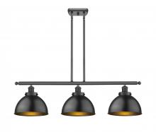 Innovations Lighting 916-3I-BK-MFD-10-BK - Derby - 3 Light - 36 inch - Matte Black - Stem Hung - Island Light