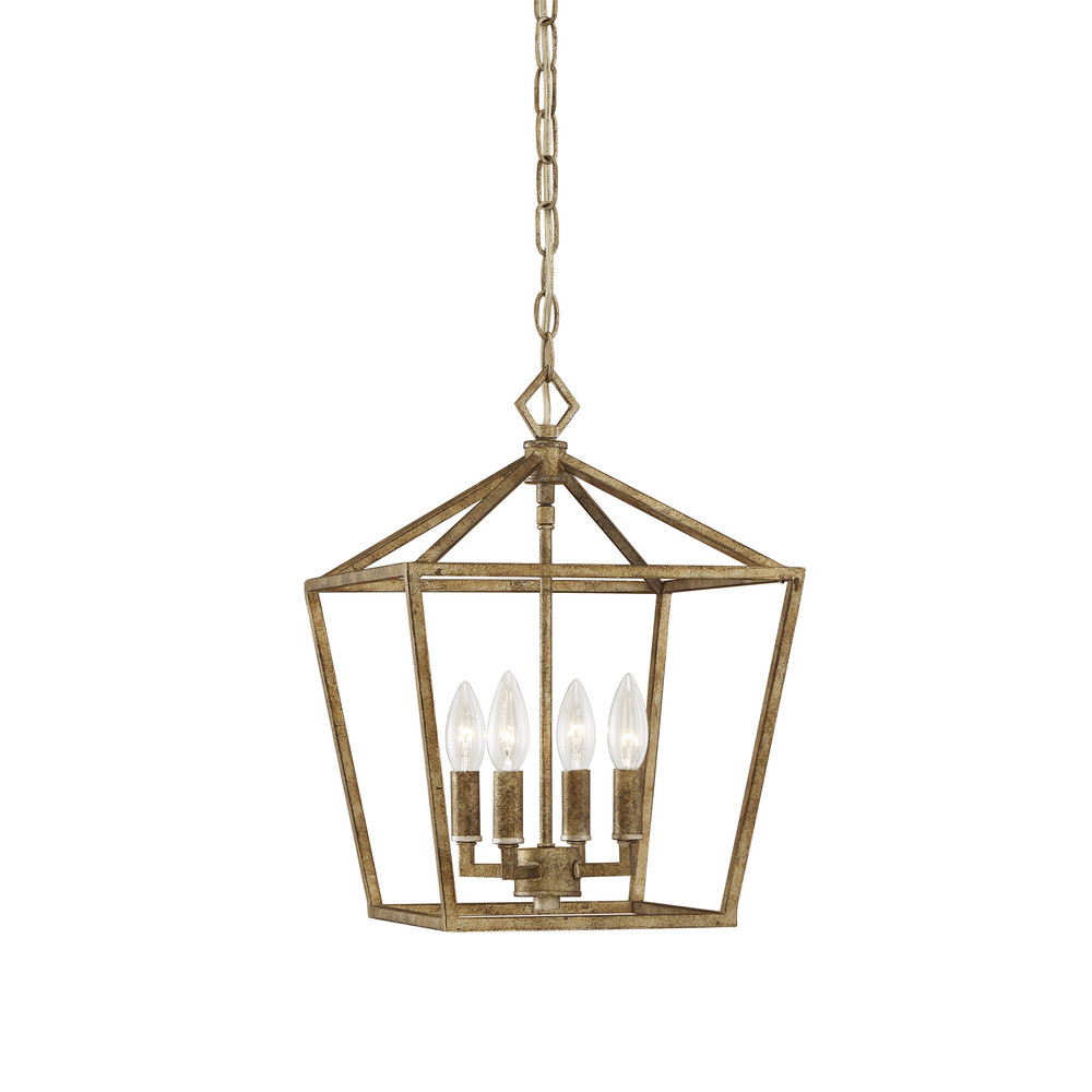 4-Light Pendant light Vintage Gold