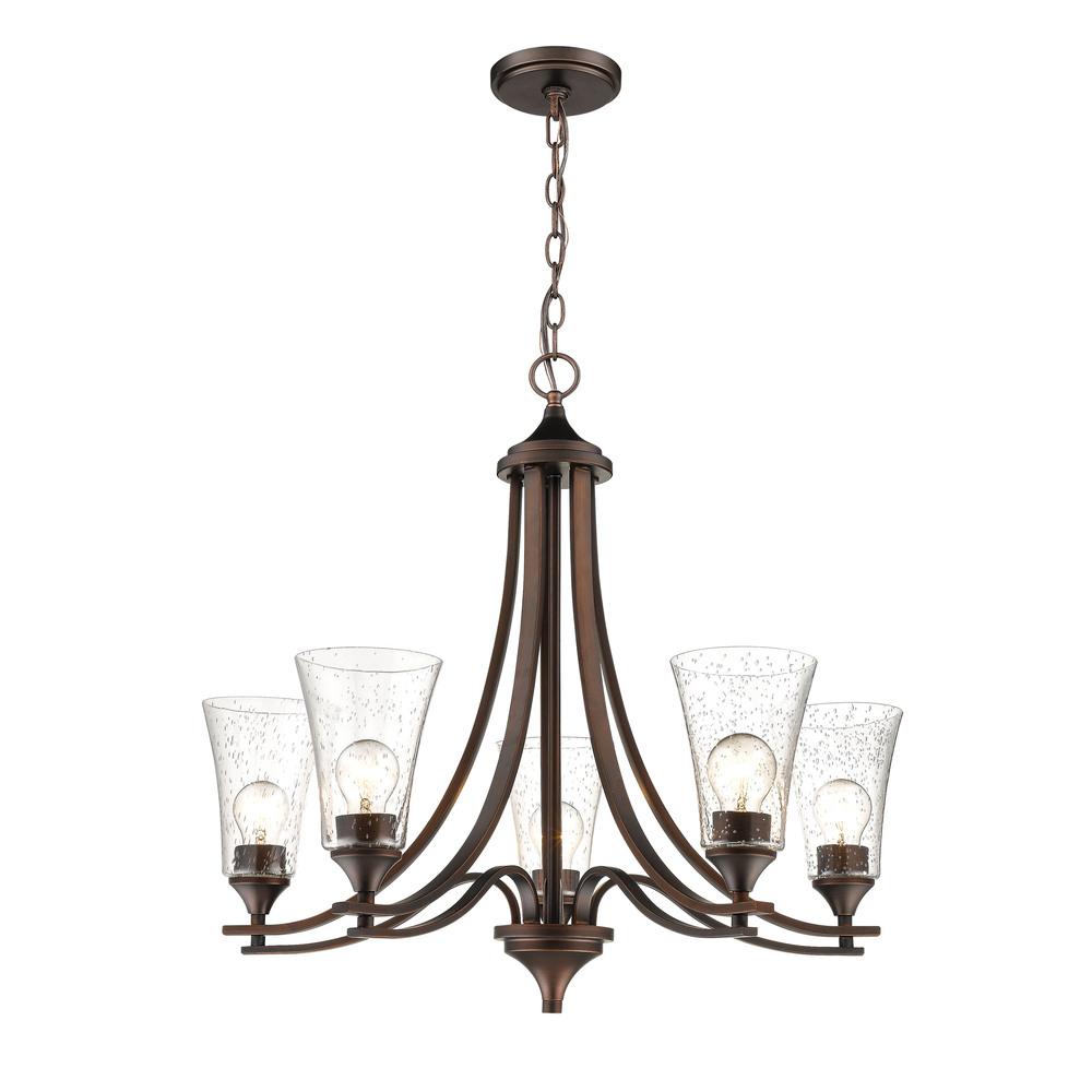 Natalie 5-Light Chandelier Ceiling Light Rubbed Bronze