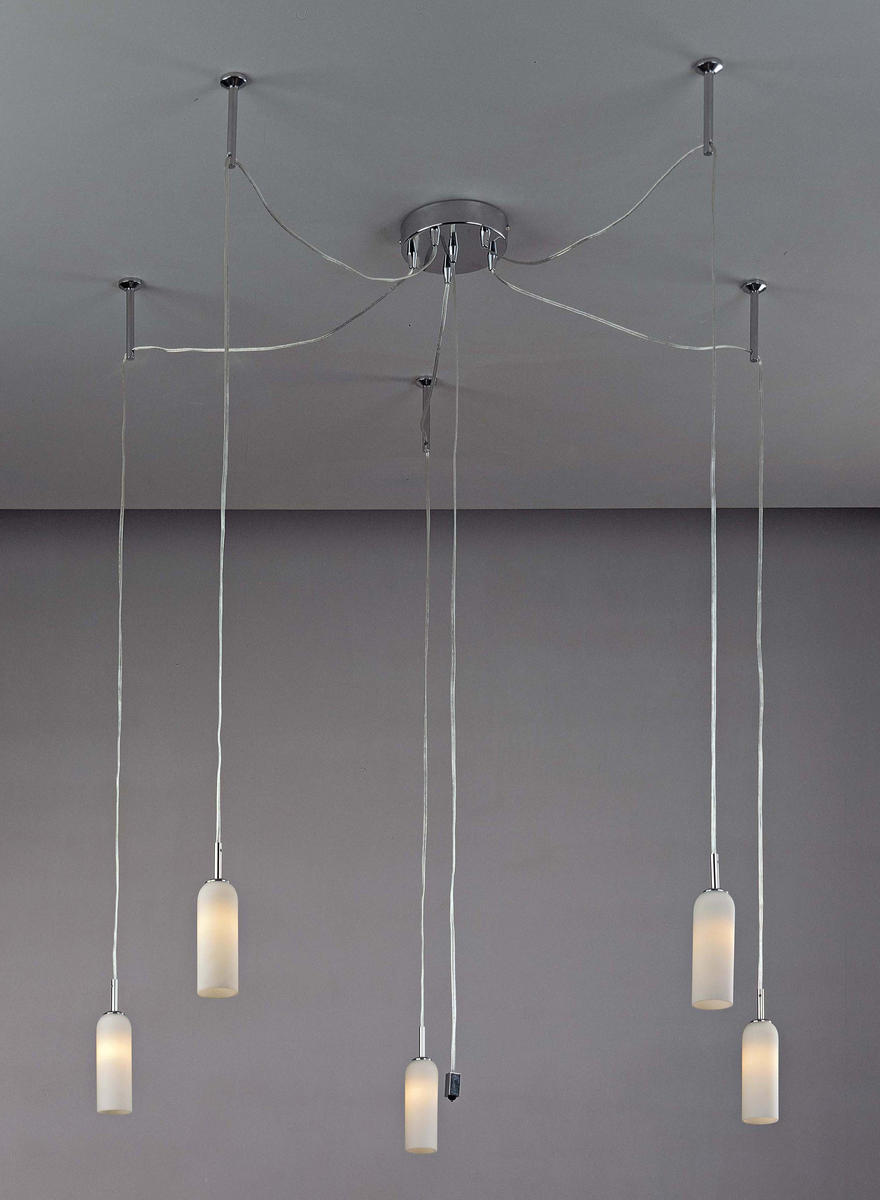 Chrome - Chrome 5-Lite Chandelier