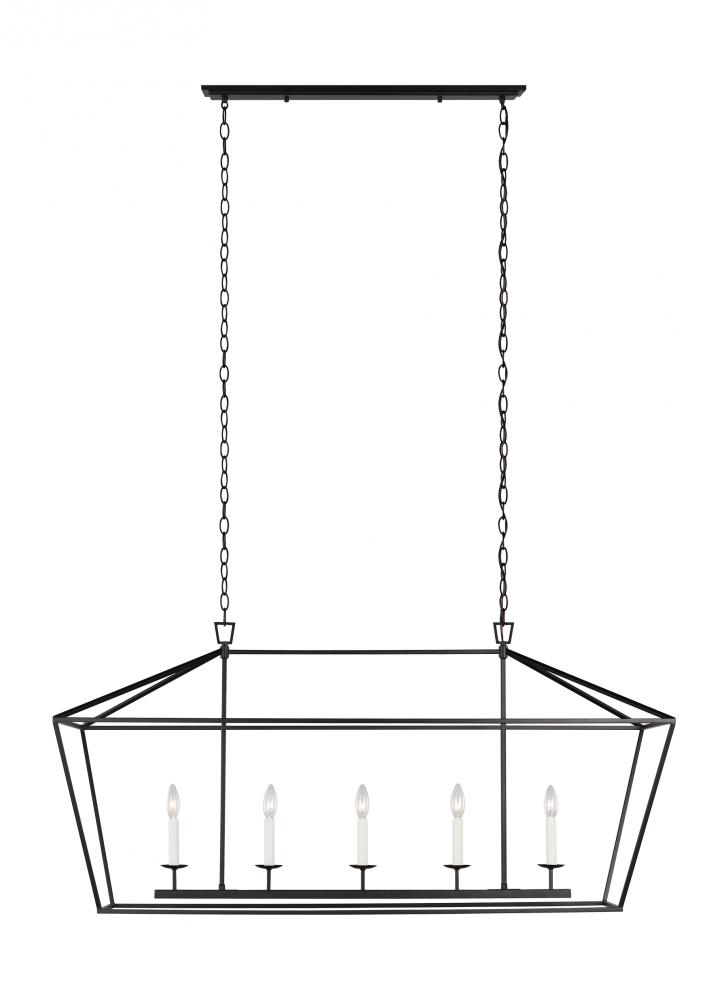 Dianna Five Light Medium Linear Chandelier