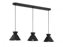 Savoy House Meridian M100134MBK - 3-Light Linear Chandelier in Matte Black