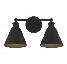 Savoy House Meridian M80063MBK - 2-Light Bathroom Vanity Light in Matte Black