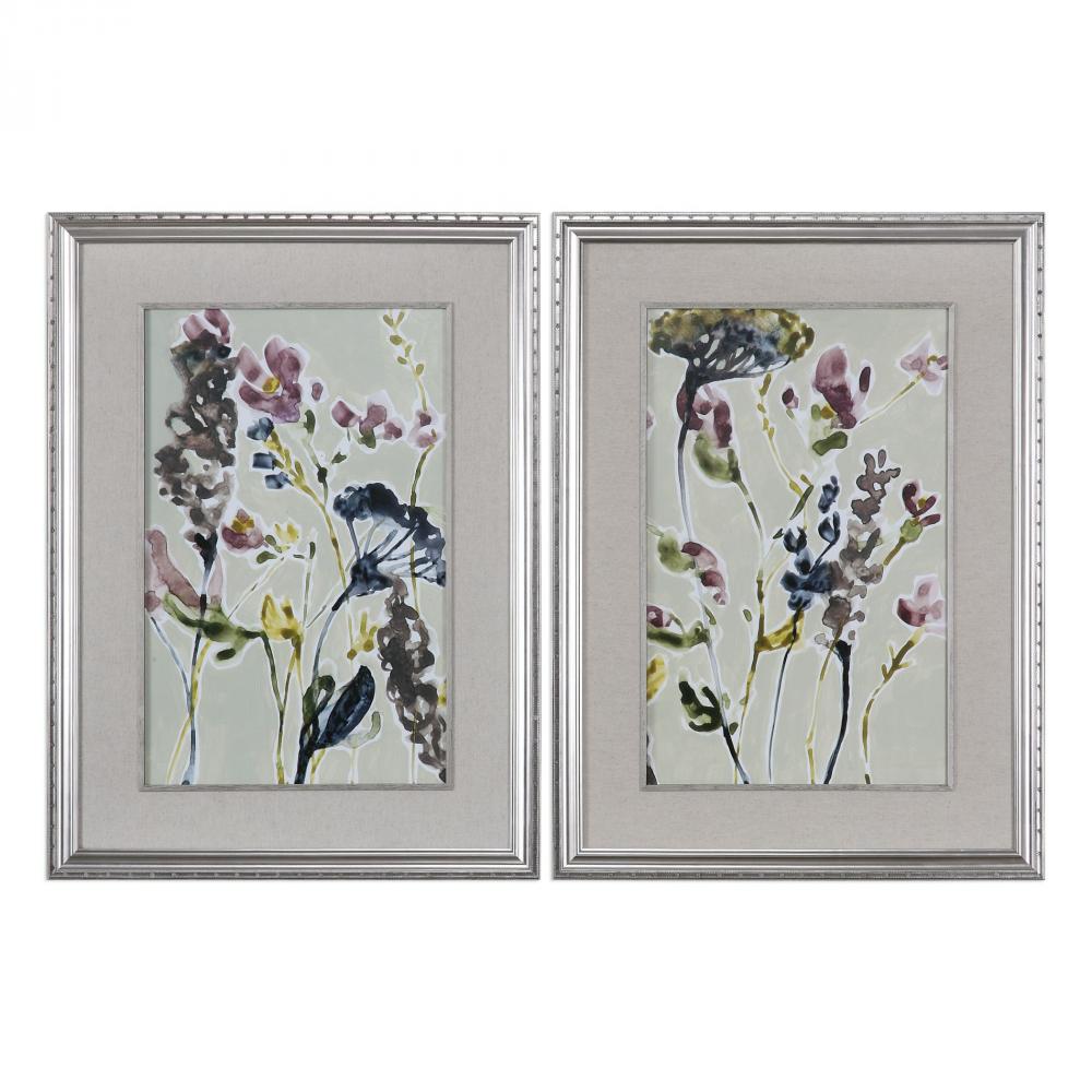 Uttermost Parchment Flower Field Prints, Set Of 2