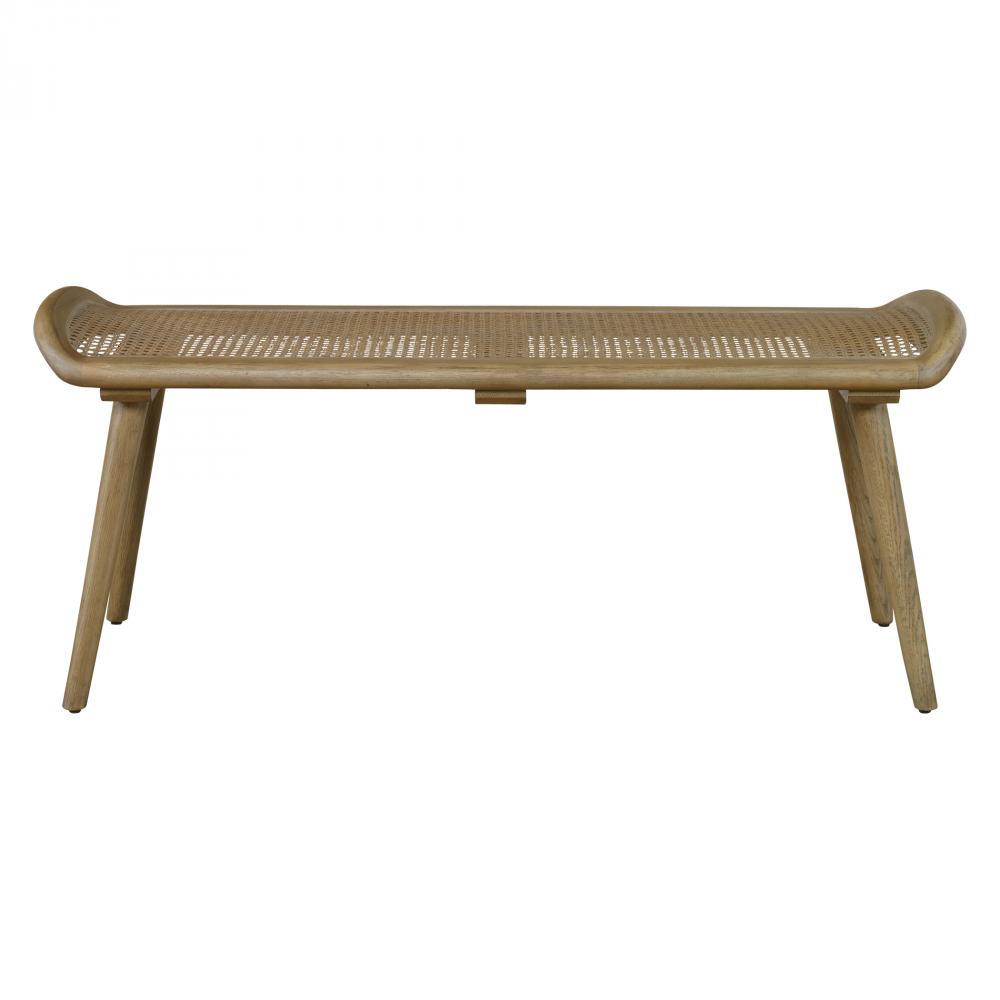 Arne Woven Rattan Bench