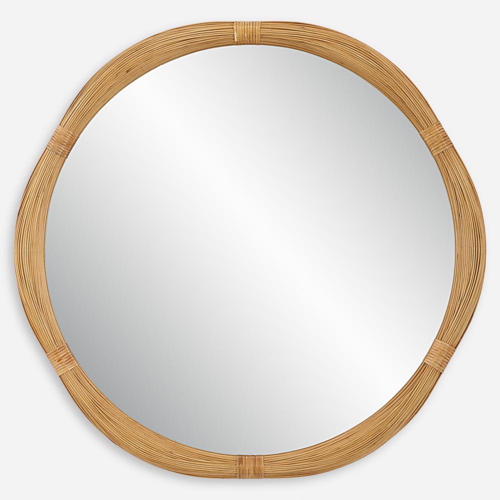 Salina Round Bamboo Mirror