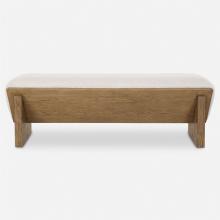 Uttermost 23806 - Wedged Ivory Fabric Bench