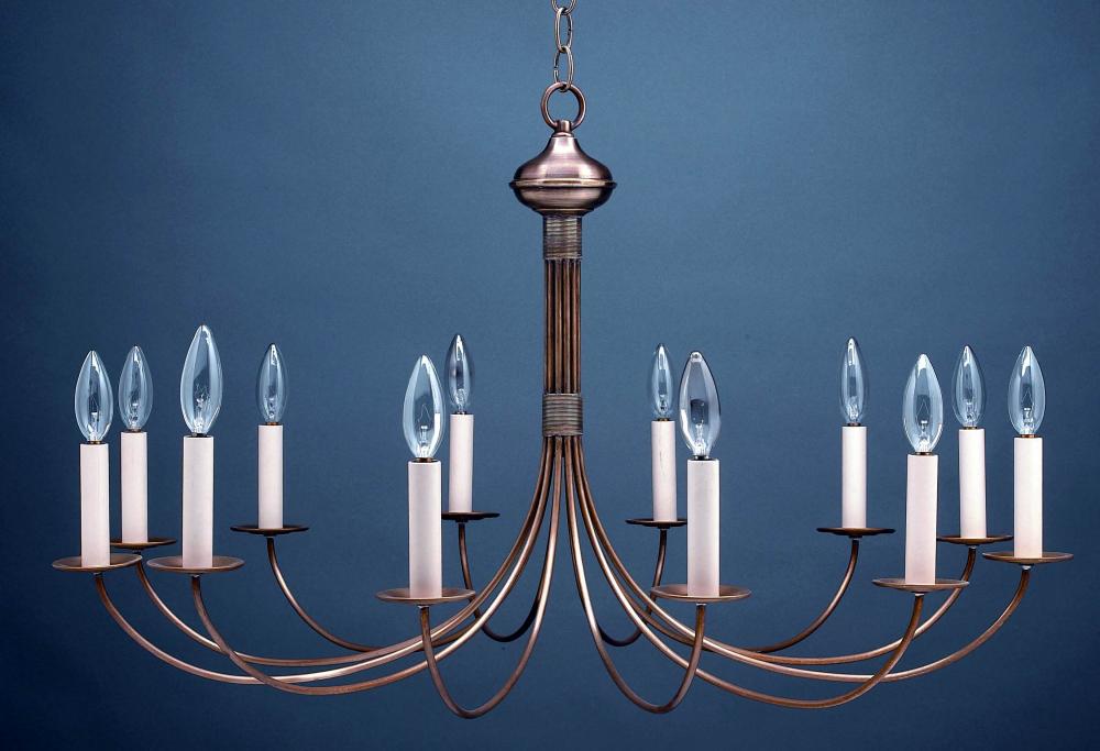 Hanging J-Arms Verdi Gris 12 Candelabra Sockets