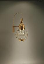 Northeast Lantern 2731-DAB-MED-CLR - Caged Pear Wall Dark Antique Brass Medium Base Socket Clear Glass