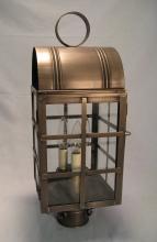 Northeast Lantern 6143-DAB-LT3-CLR - Culvert Top H-Bars Post Dark Antique Brass 3 Candelabra Sockets Clear Glass