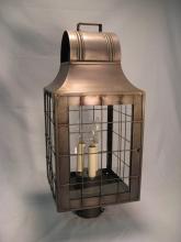 Northeast Lantern 9253-DB-LT3-CLR - Culvert Top H-Rod Post Dark Brass 3 Candelabra Sockets Clear Glass