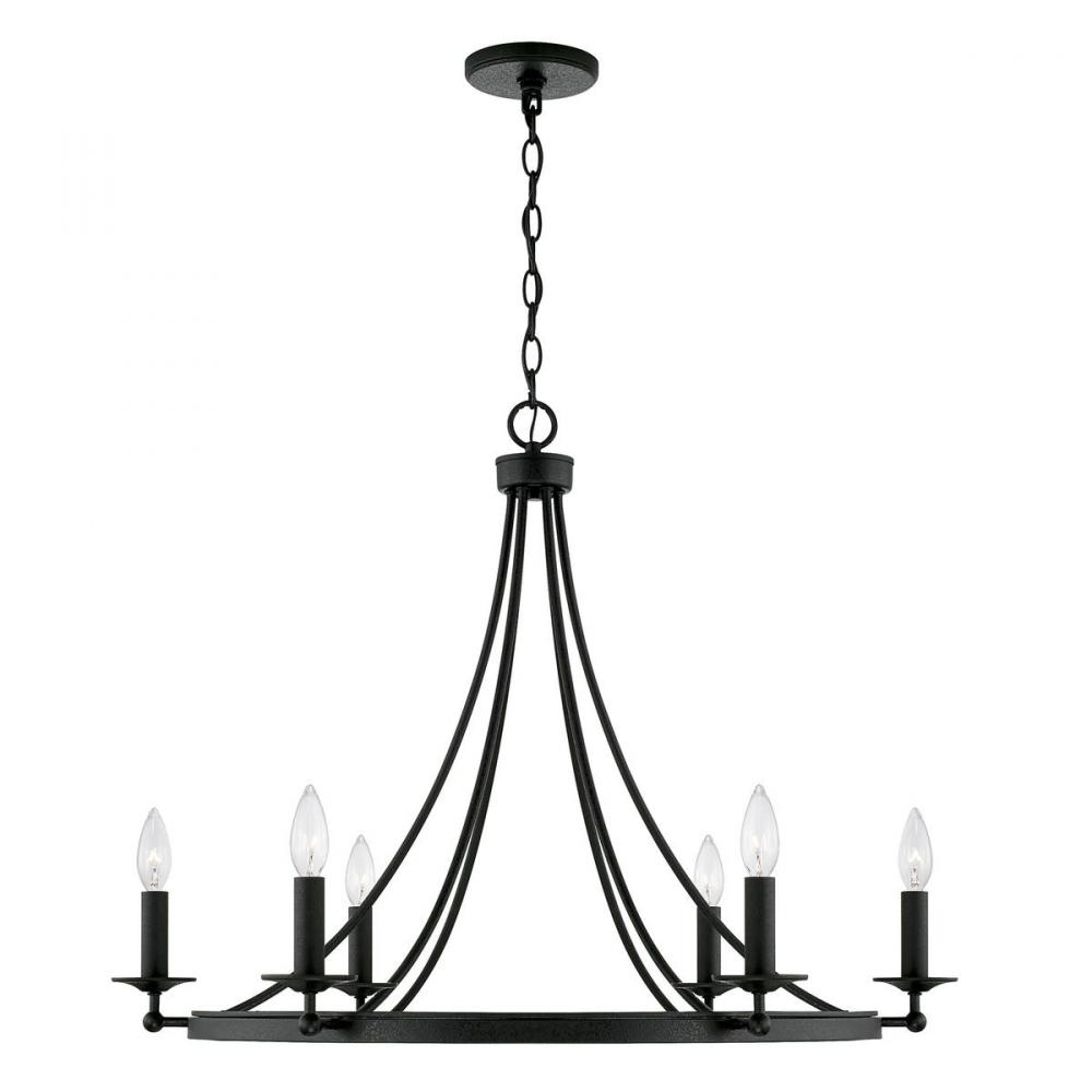 Chandelier in Black Iron